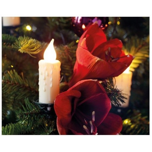 Luci natalizie Lumineo Candela LED L.1160 cm 30 candele grandi Verde/Classico