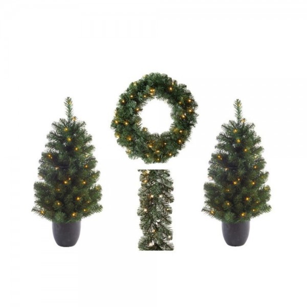 Fuoriporta natalizio Everlands Set di Decorazioni Natalizie Imperial per esterni