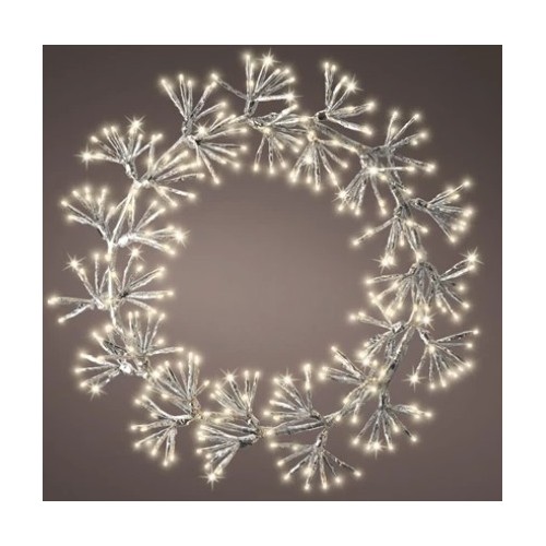 Fuoriporta natalizio Lumineo Ghirlanda Corona 300 Led Diametro 48cm