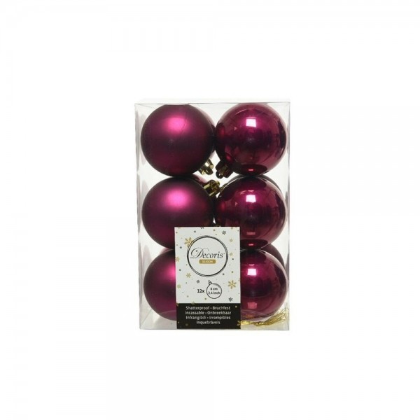 Decori per albero Decoris box 12 sfere magnolia 60 mm 022009