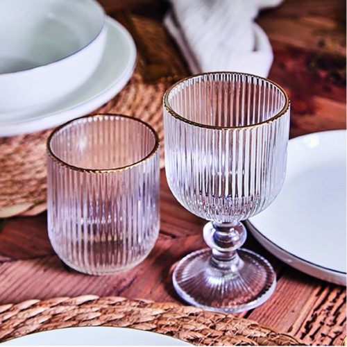 Bicchieri Set 3 Calici  Linea Eclipse Vetro Trasparente