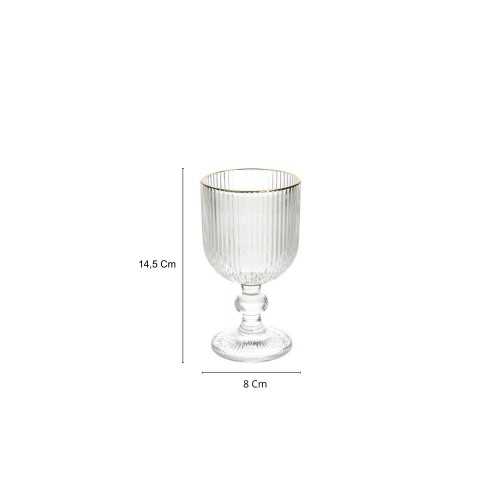 Bicchieri Set 3 Calici  Linea Eclipse Vetro Trasparente