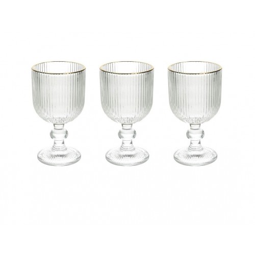 Bicchieri Set 3 Calici  Linea Eclipse Vetro Trasparente
