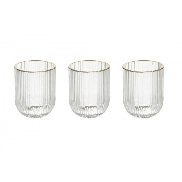 Bicchieri Set 3 bicchieri Linea Eclipse Vetro Trasparente