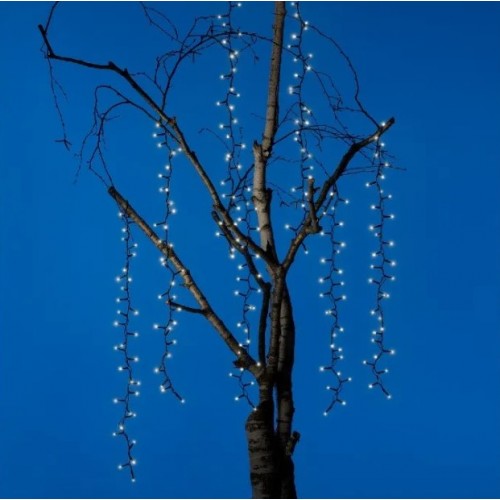 Luci natalizie Luci Di Natale Albero A Cascata 192 Led Bianco Caldo 200 cm