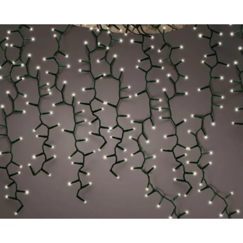 Luci natalizie Luci Di Natale Albero A Cascata 192 Led Bianco Caldo 200 cm
