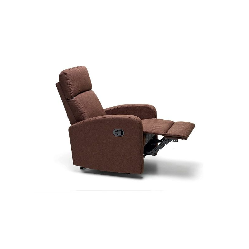 Poltrone Poltrona Con Recliner Manuale Mirella Marrone 90x68x107cm