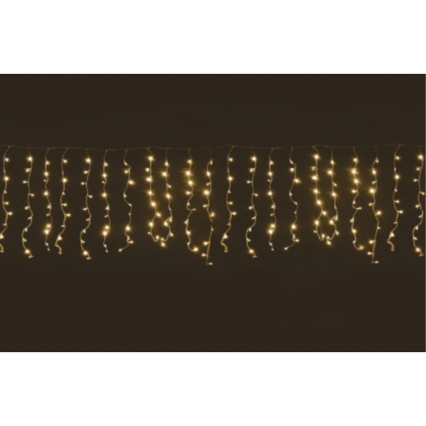 Luci natalizie Tenda Luminosa Natalizia 300 Led Bianco Caldo 10 mt Da Esterno