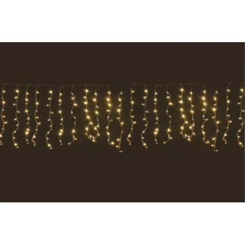 Luci natalizie Tenda Natale 180 Led Bianco Caldo 10 mt Da Esterno