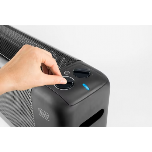 Stufe elettriche Radiatore Di Mica 1500W A 2 Intensità Di Calore Con Termostato Regolabile E Griglia Protettiva