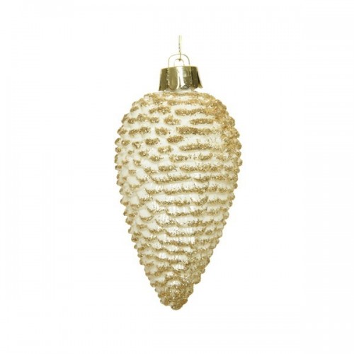 Decori per albero Decoris box 6 pigne bianco 028594