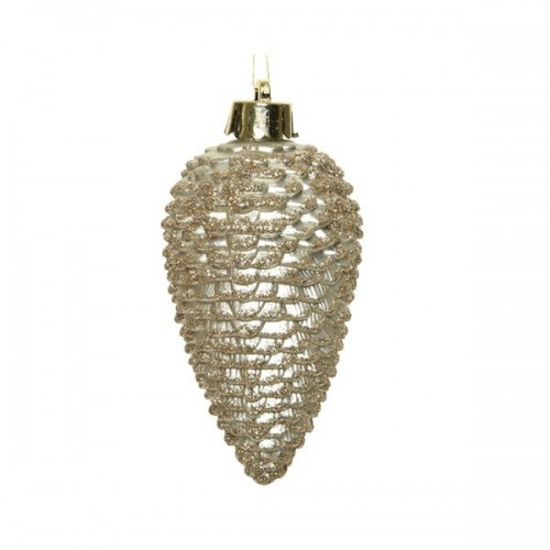 Decori per albero Decoris box 6 pigne perla 028602