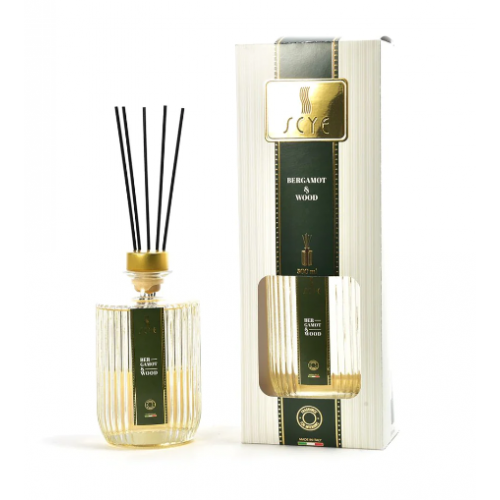 Profumatori d'ambiente Diffusore Di Essenza Con Stick Fragranza Bergamot e Wood Linea Scye 500ml