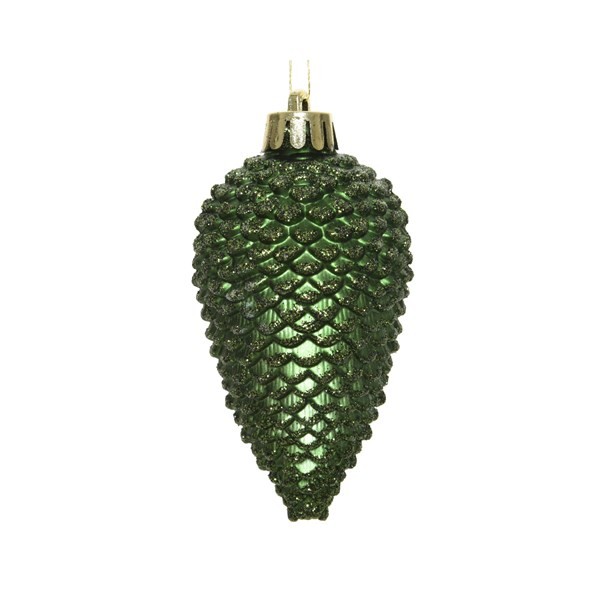 Decori per albero Decoris box 6 pigne verde 028608