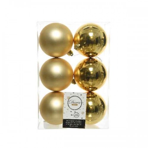Decori per albero Decoris box 6 sfere oro 80 mm 022023