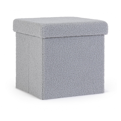 Complementi d arredo Pouf Contenitore Con Struttura In Mdf Joris Qu E Rivestimento Con Effetto Boucle Grigio