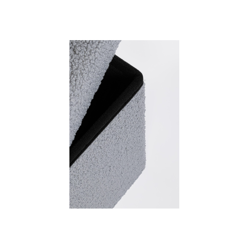 Complementi d arredo Pouf Contenitore Con Struttura In Mdf Joris Qu E Rivestimento Con Effetto Boucle Grigio