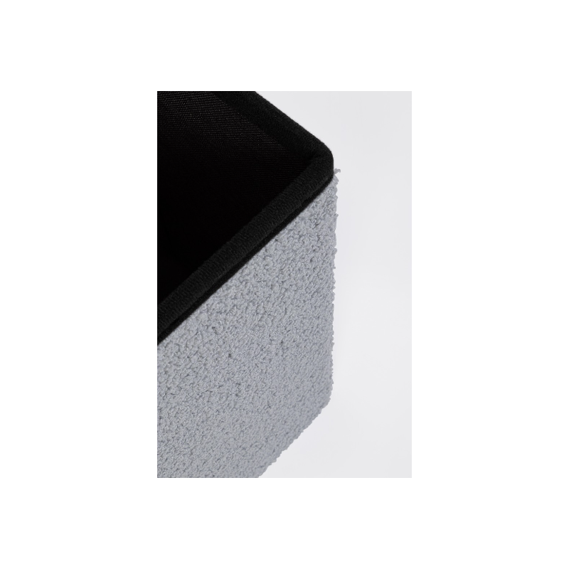 Complementi d arredo Pouf Contenitore Con Struttura In Mdf Joris Qu E Rivestimento Con Effetto Boucle Grigio