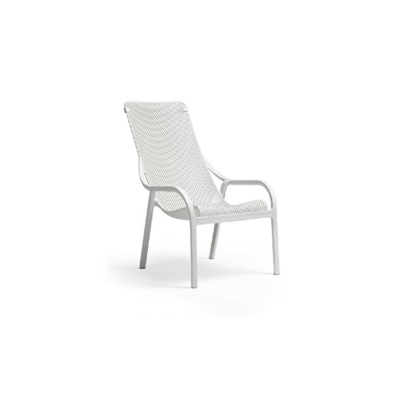 Sedie da giardino Poltrona Net Lounge Bianco In Polipropilene Fiberglass Anti UV Da Esterno Sedie da giardino Poltrona Net Lounge Bianco In Polipropilene Fiberglass Anti UV Da Esterno