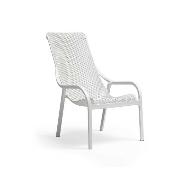 Sedie da giardino Poltrona Net Lounge Bianco In Polipropilene Fiberglass Anti UV Da Esterno
