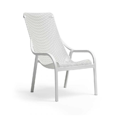 Sedie da giardino Poltrona Net Lounge Bianco In Polipropilene Fiberglass Anti UV Da Esterno