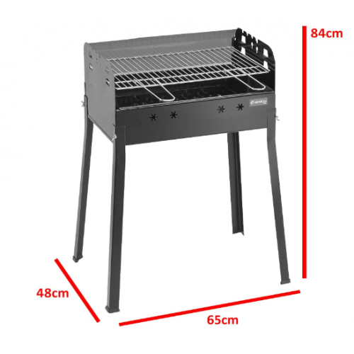 Barbecue a carbone Barbecue Ledro con carrello antracite nero