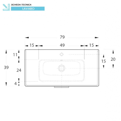 Mobili bagno Mobile Bagno A Terra 80 cm Bianco Con Lavabo E Specchio Led Linea Greta