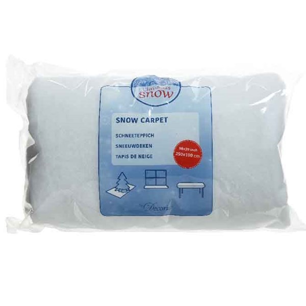 Arredo natalizio Decoris snow carpet tappeto di natale effetto neve 250x100 470202