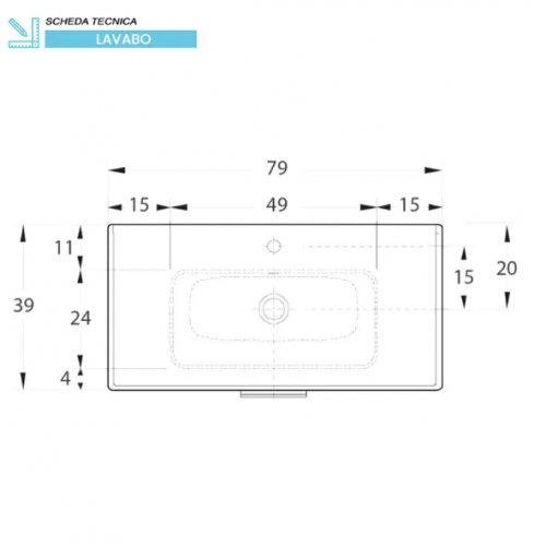 Mobili bagno Mobile Bagno A Terra 80 cm Rovere Tropea Con Lavabo E Specchio Led Linea Greta