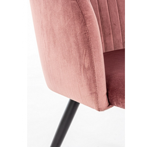 Sedie Sedia Queen Velvet Blush Effetto Bouclè Con Gambe In Acciaio