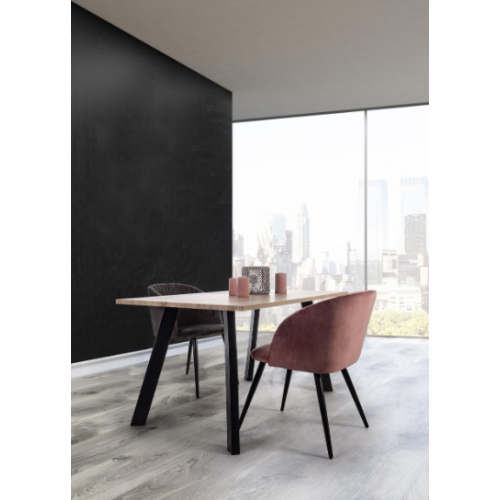 Sedie Sedia Queen Velvet Blush Effetto Bouclè Con Gambe In Acciaio