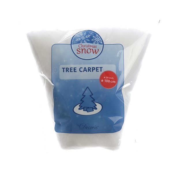 Arredo natalizio Decoris tappeto albero di natale bianco d100 472005
