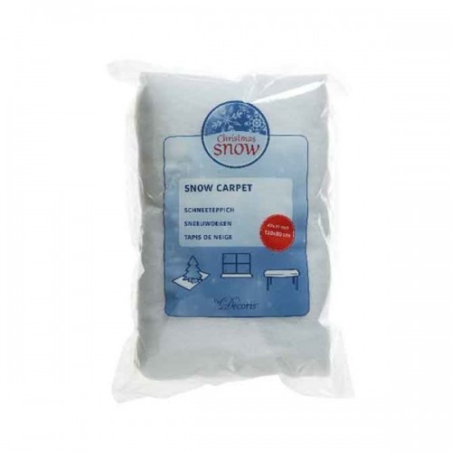 Arredo natalizio Decoris tappeto effetto neve di natale 120x80 cm di feltro 470200