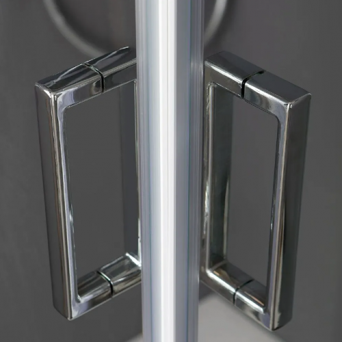 Arredo bagno Box Doccia Luna 80x80 cm in Cristallo Trasparente da 4mm Con Chiusura Calamitata