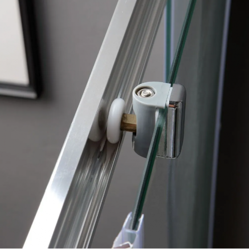 Arredo bagno Box Doccia Luna 80x80 cm in Cristallo Trasparente da 4mm Con Chiusura Calamitata