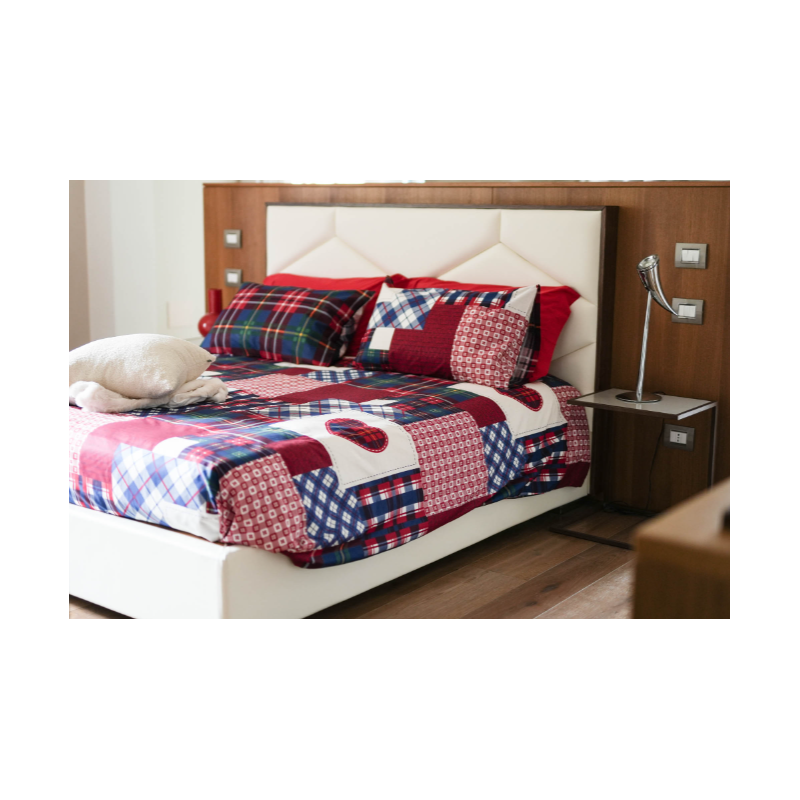 Biancheria Parure Copripiumino Matrimoniale Infinity Saint Veran 255x200 cm 100% Cotone  Completo di Sacco e Federe Biancheria Parure Copripiumino Matrimoniale Infinity Saint Veran 255x200 cm 100% Cotone  Completo di Sacco e Federe