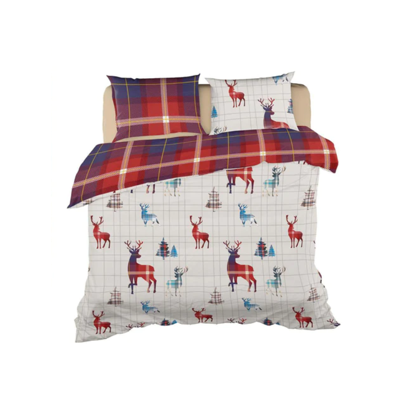 Biancheria Parure Copripiumino Matrimoniale Infinity Alpino 255x200 cm 100% Cotone  Completo di Sacco e Federe Biancheria Parure Copripiumino Matrimoniale Infinity Alpino 255x200 cm 100% Cotone  Completo di Sacco e Federe