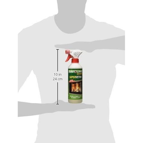 Combustibili Diavolina supervetro spray detergente per i vetri di stufe e camini 500ml