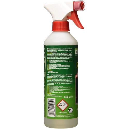 Combustibili Diavolina supervetro spray detergente per i vetri di stufe e camini 500ml
