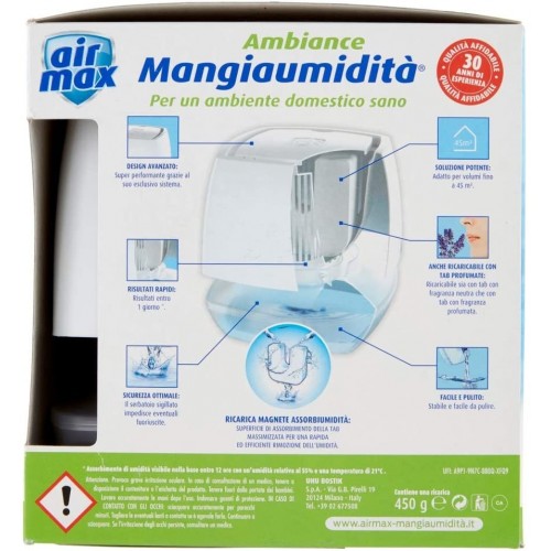 Utensili manuali Airmax kit ambiance con ricarica tab assorbiumidita' 450gr d0020