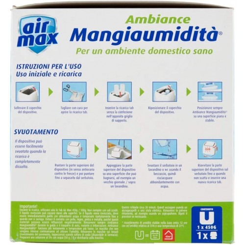 Utensili manuali Airmax kit ambiance con ricarica tab assorbiumidita' 450gr d0020