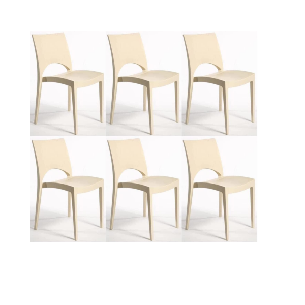 GLOUPIE Set 6 Sedie Utah In...