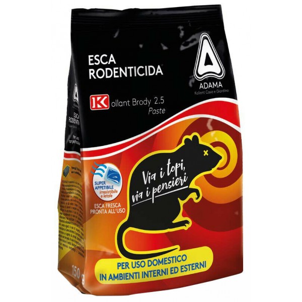 Concimi Esca topicida fresca 'brody 2.5' gr.150 rosso disinfestazioni ambienti domestici