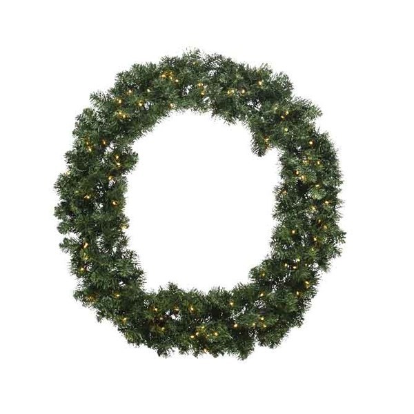 Fuoriporta natalizio Everlands corona di natale imperial c/led 50 cm 690061