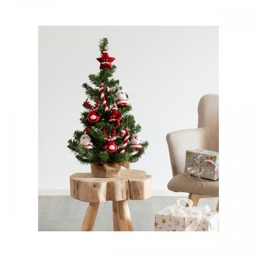 Alberi di Natale Everlands Albero di natale Imperial 60cm, Diametro 35 cm, Decorato Verde/Rosso