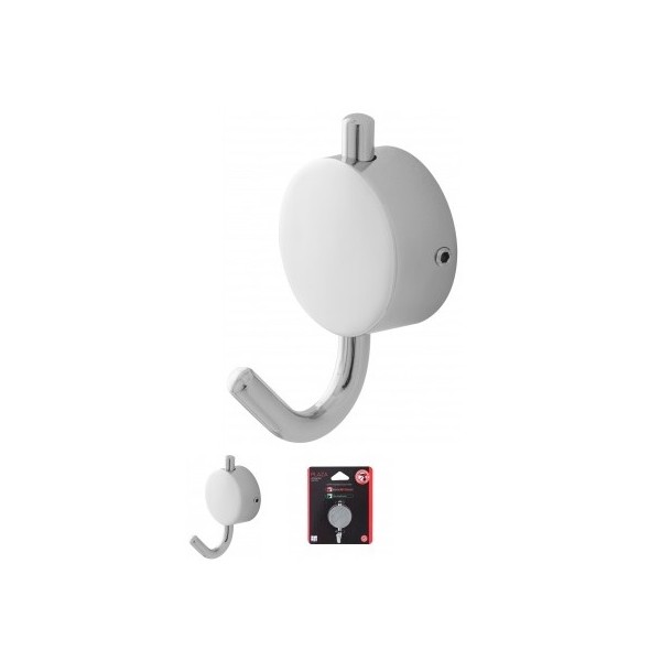 Appendini bagno Feridras appendino plaza acciaio cromato fissaggio adesivo/viti 015001