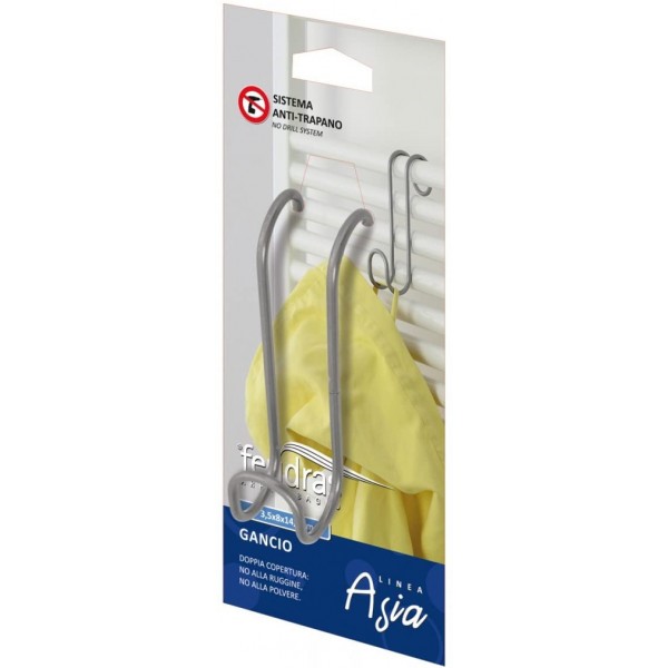 Appendini bagno Feridras gancio linda grigio 160038