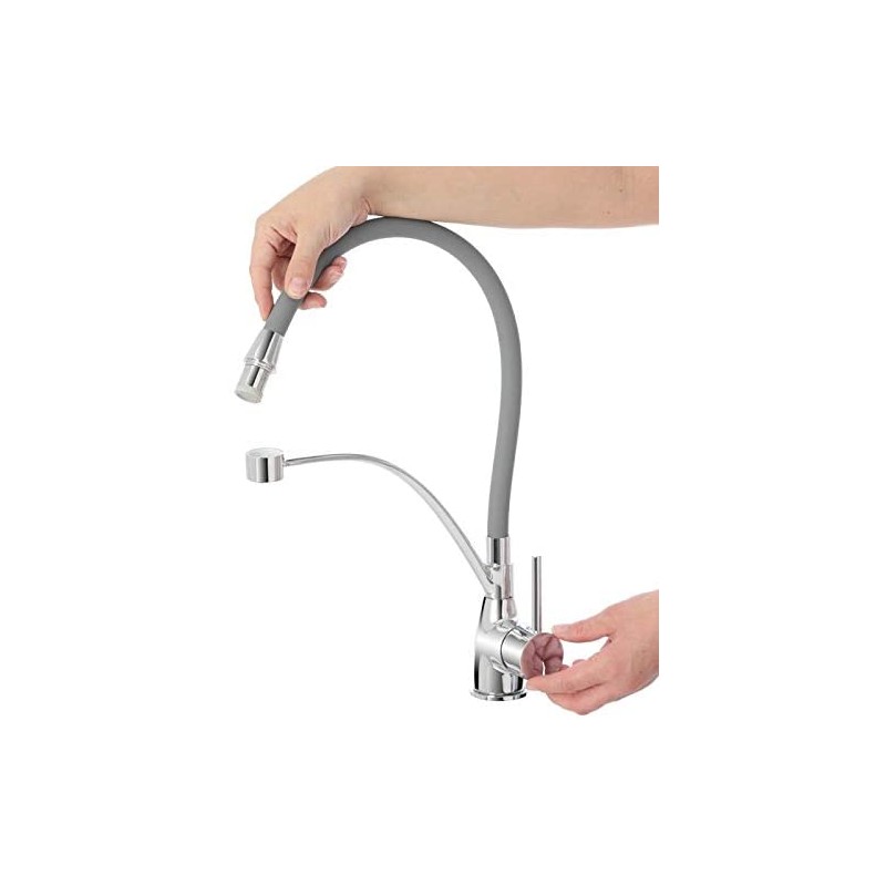 Rubinetteria Feridras miscelatore lavello canna in silicone kitchen 401056