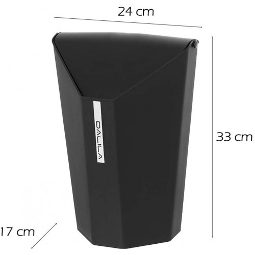 Accessori bagno Feridras pattumiera bagno dalila nero 012004