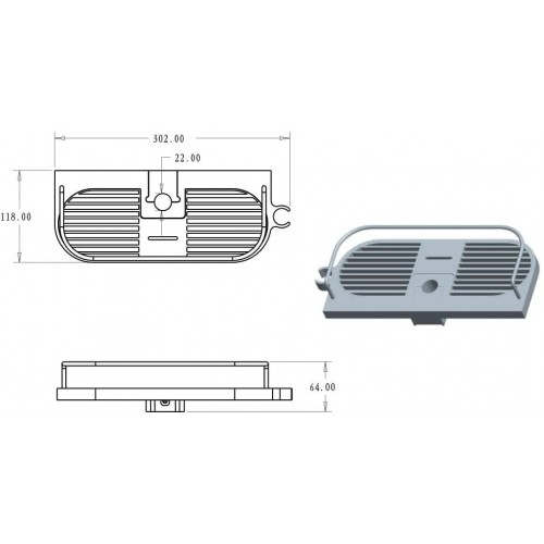 Accessori bagno Feridras mensola per colonna doccia 18/22/25 cm 416302